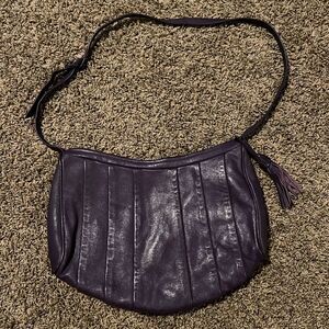 Nicole Faux Leather Purple Purse